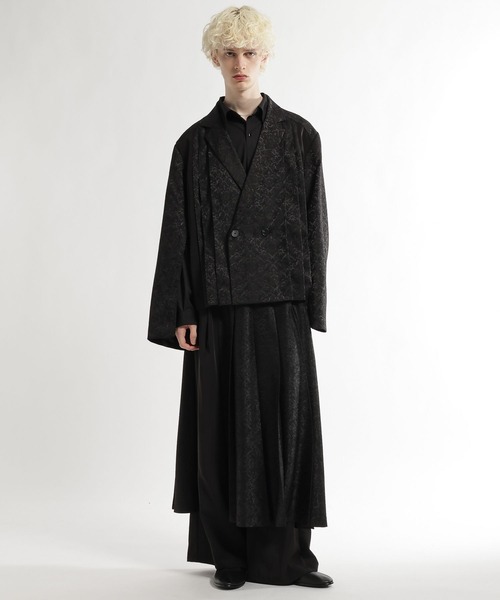 HARE（ハレ）の「ショートプリーツジャケット(HARE)（テーラードジャケット・メンズ・グレー/ブラック/グリーン・FREE）」の4枚目の写真