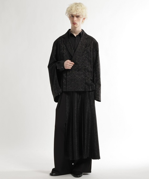 HARE（ハレ）の「ショートプリーツジャケット(HARE)（テーラードジャケット・メンズ・グレー/ブラック/グリーン・FREE）」の5枚目の写真