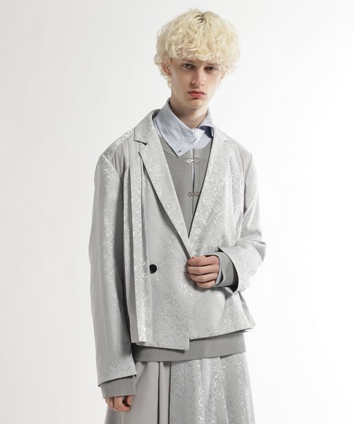 HARE（ハレ）の「ショートプリーツジャケット(HARE)（テーラードジャケット・メンズ・グレー/ブラック/グリーン・FREE）」の21枚目の写真