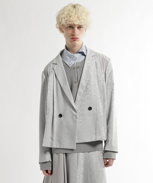 HARE（ハレ）の「ショートプリーツジャケット(HARE)（テーラードジャケット・メンズ・グレー/ブラック/グリーン・FREE）」の22枚目の写真