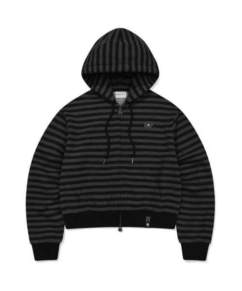 Wacky WiLLy（ワッキーウィリー）の「[26SS] ウィメンズリリーワッペンクロップフードジップアップストライプ（パーカー・レディース・その他・SMALL/MEDIUM）」の2枚目の写真