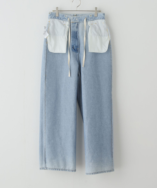 La TOTALITE（ラトータリテ）の「【洗える】ドロストワイドデニムパンツ（デニムパンツ・レディース・ブルー・36/38）」の13枚目の写真