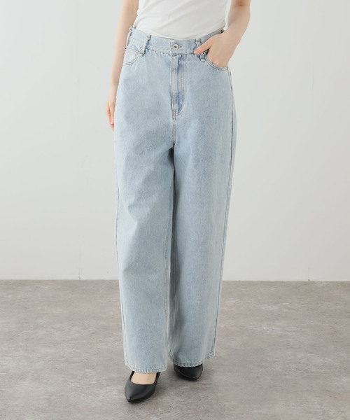 La TOTALITE（ラトータリテ）の「【洗える】ドロストワイドデニムパンツ（デニムパンツ・レディース・ブルー・36/38）」の15枚目の写真