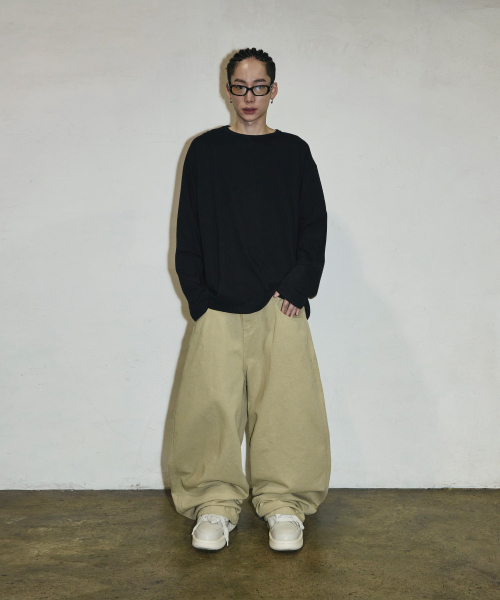 SCALLYWAG（スカリーワグ）の「バックポケットSWステッチコットンパンツ[ベージュ]（その他パンツ・レディース・その他・SMALL/MEDIUM/LARGE/X-LARGE）」の4枚目の写真