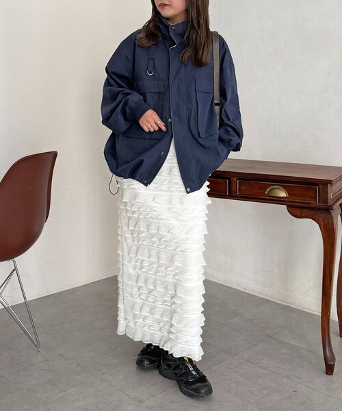 CPCM（シーピーシーエム）の「段々フリルナロースカート（スカート・レディース・ベージュ/アイボリー/ブラック・FREE）」の11枚目の写真