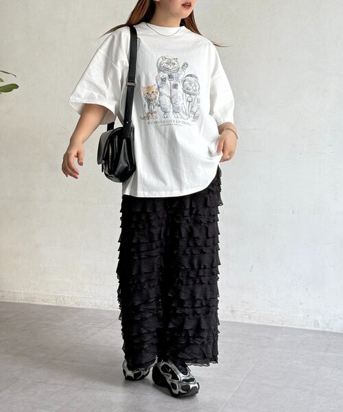 CPCM（シーピーシーエム）の「段々フリルナロースカート（スカート・レディース・ベージュ/アイボリー/ブラック・FREE）」の6枚目の写真