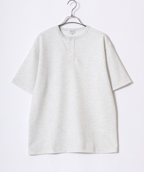 ANPAS（アンパス）の「Dry Waffle Henley Short-Sleeve Tee / ドライワッフルヘンリーネック 半袖Tシャツ 無地 半T メンズ シンプル 吸水速乾（Tシャツ/カットソー・メンズ・ブラウン/ホワイト/ブラック/ライトカーキ・XL/L/M）」の8枚目の写真