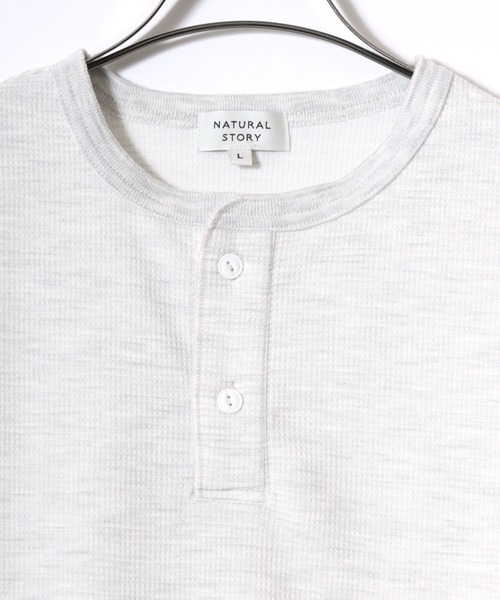 ANPAS（アンパス）の「Dry Waffle Henley Short-Sleeve Tee / ドライワッフルヘンリーネック 半袖Tシャツ 無地 半T メンズ シンプル 吸水速乾（Tシャツ/カットソー・メンズ・ブラウン/ホワイト/ブラック/ライトカーキ・XL/L/M）」の20枚目の写真