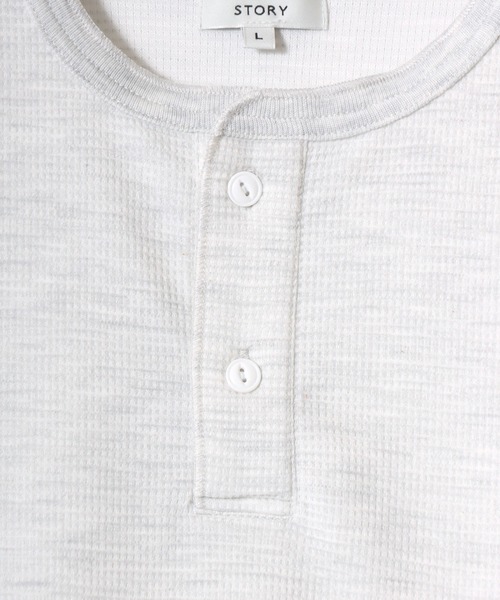 ANPAS（アンパス）の「Dry Waffle Henley Short-Sleeve Tee / ドライワッフルヘンリーネック 半袖Tシャツ 無地 半T メンズ シンプル 吸水速乾（Tシャツ/カットソー・メンズ・ブラウン/ホワイト/ブラック/ライトカーキ・XL/L/M）」の21枚目の写真