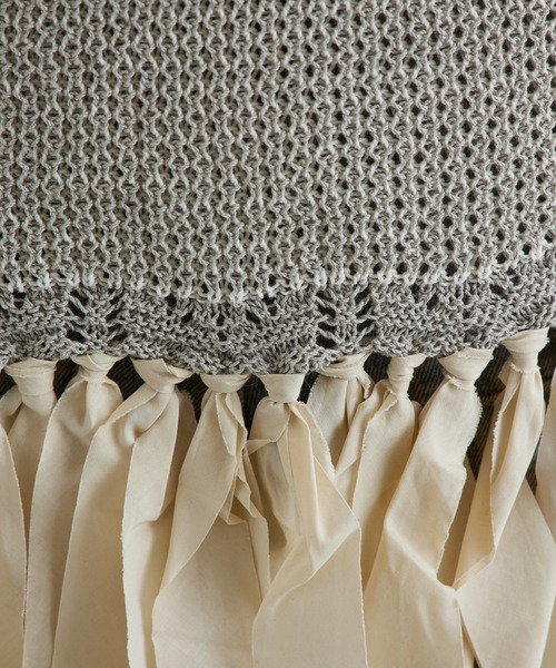 Lui's（ルイス）の「フリンジジャガードニット（ニット/セーター・レディース・ライトグレー/ブラック・FREE）」の18枚目の写真