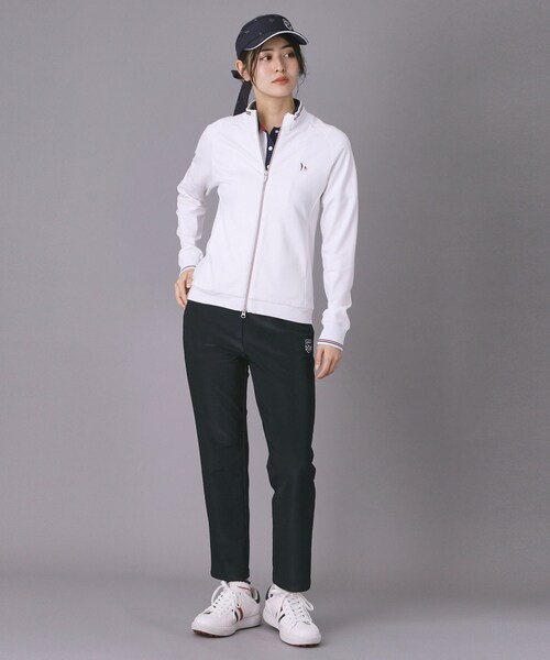 adabat（アダバット）の「【ADABAT NAVY】ポンチトラックジャージ（ブルゾン・レディース・ホワイト/ネイビー・42/40/38）」の4枚目の写真