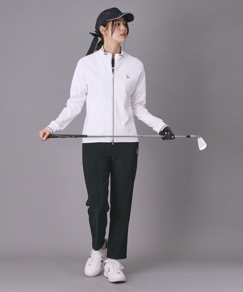 adabat（アダバット）の「【ADABAT NAVY】ポンチトラックジャージ（ブルゾン・レディース・ホワイト/ネイビー・42/40/38）」の5枚目の写真