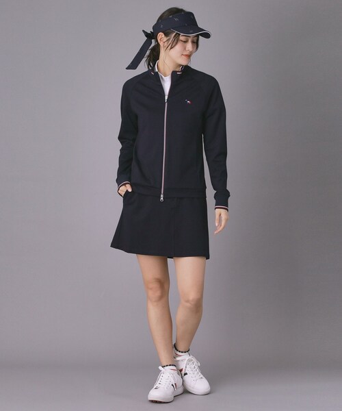 adabat（アダバット）の「【ADABAT NAVY】ポンチトラックジャージ（ブルゾン・レディース・ホワイト/ネイビー・42/40/38）」の8枚目の写真