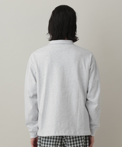 RAGEBLUE(レイジブルー)の「Drawstring Polo Shirt/ドロスト天竺ポロシャツ(Tシャツ/カットソー・メンズ・アッシュグレー/ネイビー・MEDIUM/LARGE)」の14枚目の写真