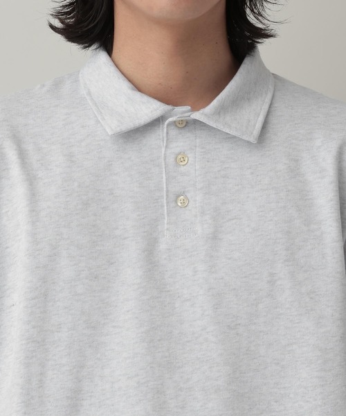 RAGEBLUE(レイジブルー)の「Drawstring Polo Shirt/ドロスト天竺ポロシャツ(Tシャツ/カットソー・メンズ・アッシュグレー/ネイビー・MEDIUM/LARGE)」の4枚目の写真