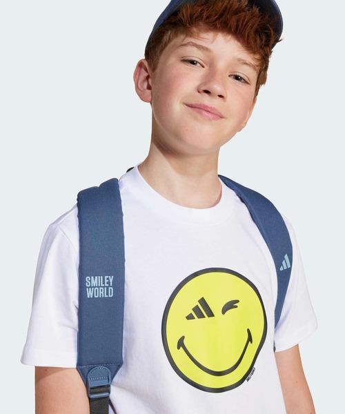 adidas(アディダス)の「adidas × Smileyworld グラフィック 半袖Tシャツ キッズ / アディダス adidas(Tシャツ/カットソー・キッズ・ホワイト/ブラック・130/140/150/160)」の6枚目の写真