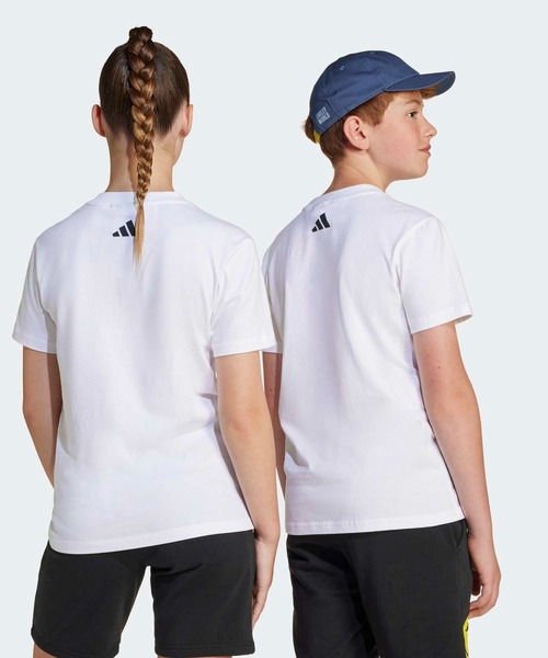 adidas(アディダス)の「adidas × Smileyworld グラフィック 半袖Tシャツ キッズ / アディダス adidas(Tシャツ/カットソー・キッズ・ホワイト/ブラック・130/140/150/160)」の3枚目の写真