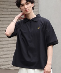 KANGOL（カンゴール）の「【KANGOL/カンゴール】別注 ワンポイント刺繍 ハーフジップ 半袖 ポロシャツ（ポロシャツ）」