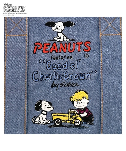 Vintage PEANUTS(ビンテージピーナッツ)の「ルートート / SNOOPY スヌーピー IP.デリ.シシュウ.ピーナッツ-0Y(ショルダーバッグ・レディース・ネイビー/サックスブルー/アイボリー・FREE)」の6枚目の写真