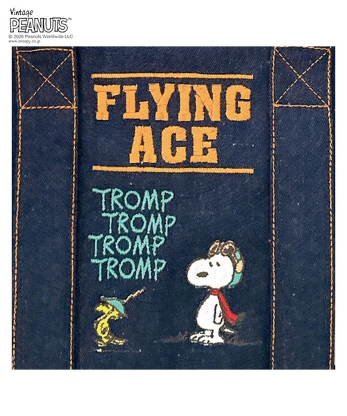 Vintage PEANUTS(ビンテージピーナッツ)の「ルートート / SNOOPY スヌーピー IP.デリ.シシュウ.ピーナッツ-0Y(ショルダーバッグ・レディース・ネイビー/サックスブルー/アイボリー・FREE)」の7枚目の写真