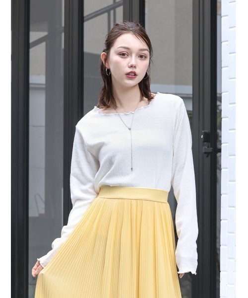 fifth（フィフス）の「カットシャーリングクルーネックロンT（Tシャツ/カットソー・レディース・ブルー/ブラック/グレイッシュベージュ/アイボリー・M）」の18枚目の写真