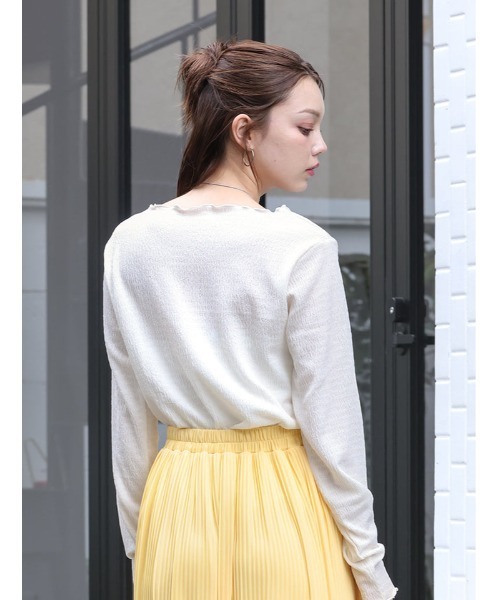 fifth（フィフス）の「カットシャーリングクルーネックロンT（Tシャツ/カットソー・レディース・ブルー/ブラック/グレイッシュベージュ/アイボリー・M）」の19枚目の写真