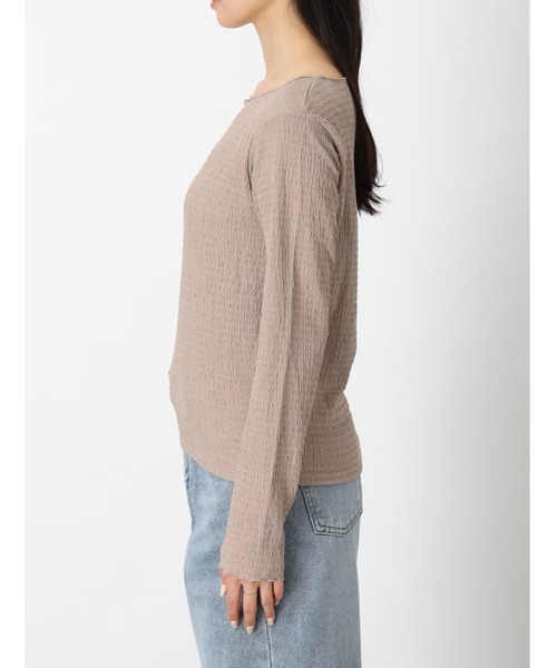 fifth（フィフス）の「カットシャーリングクルーネックロンT（Tシャツ/カットソー・レディース・ブルー/ブラック/グレイッシュベージュ/アイボリー・M）」の8枚目の写真