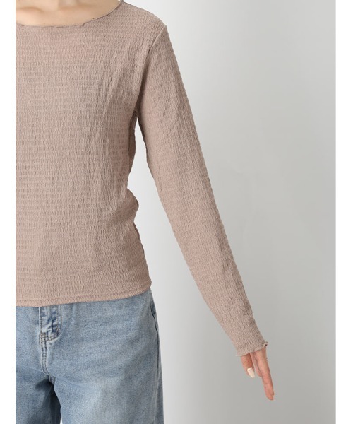 fifth（フィフス）の「カットシャーリングクルーネックロンT（Tシャツ/カットソー・レディース・ブルー/ブラック/グレイッシュベージュ/アイボリー・M）」の9枚目の写真