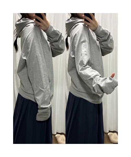 XERO（ゼロ）の「フィンガーホールフードロングスリーブ [メランジグレー]（パーカー・レディース・その他・LARGE/MEDIUM）」の10枚目の写真