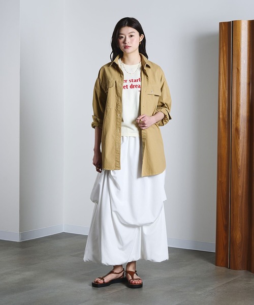 ROSE BUD（ローズバッド）の「TUCK BALLOON SKIRT（スカート・レディース・ブラック/ホワイト・ONE SIZE）」の6枚目の写真