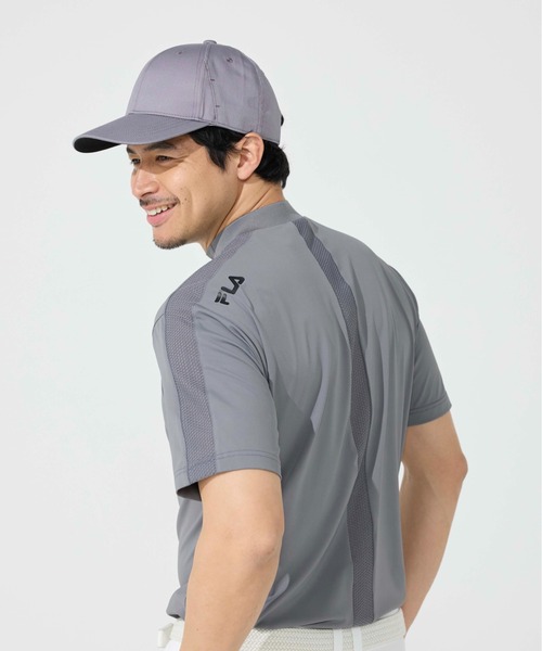 FILA GOLF(フィラゴルフ )の「半袖モックネックシャツ(Tシャツ/カットソー・メンズ・グレー/オフホワイト/ブラック・XX-LARGE/LARGE/X-LARGE/MEDIUM)」の3枚目の写真