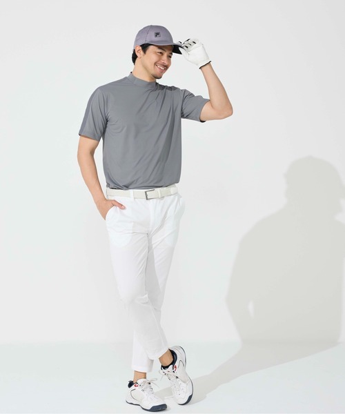 FILA GOLF(フィラゴルフ )の「半袖モックネックシャツ(Tシャツ/カットソー・メンズ・グレー/オフホワイト/ブラック・XX-LARGE/LARGE/X-LARGE/MEDIUM)」の11枚目の写真