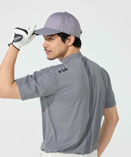 FILA GOLF(フィラゴルフ )の「半袖モックネックシャツ(Tシャツ/カットソー・メンズ・グレー/オフホワイト/ブラック・XX-LARGE/LARGE/X-LARGE/MEDIUM)」の14枚目の写真