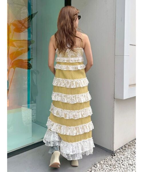 EVRIS（エヴリス）の「レースフリルロングジレ（シャツ/ブラウス・レディース・イエロー/ホワイト・FREE）」の13枚目の写真