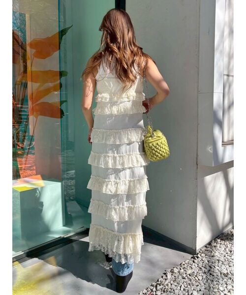 EVRIS（エヴリス）の「レースフリルロングジレ（シャツ/ブラウス・レディース・イエロー/ホワイト・FREE）」の18枚目の写真