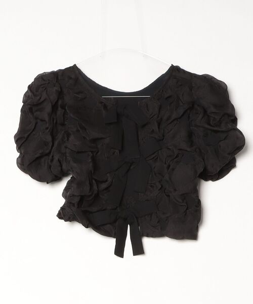 CLANE（クラネ）の「W FACE CLOUD PUFF SLEEVE TOPS（Tシャツ/カットソー・メンズ・ホワイト/ブラック・1）」の2枚目の写真