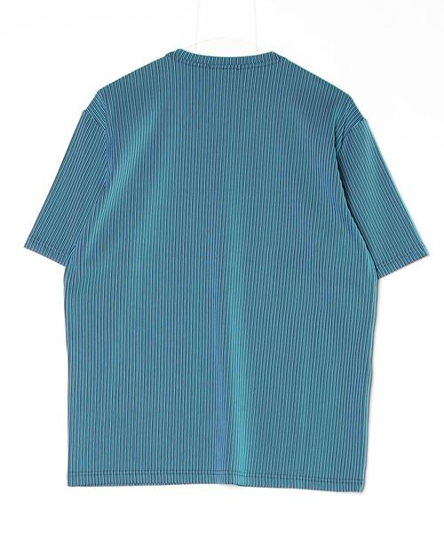 HIGH STREET（ハイストリート）の「ＨＩＧＨ　ＳＴＲＥＥＴ∴ストライプフェードリブＶネック半袖Ｔシャツ（Tシャツ/カットソー・メンズ・グレー・LL/M）」の2枚目の写真