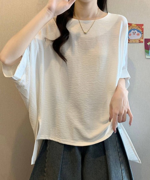 aimoha(アイモハ)の「ドルマンスリーブ ルーズシルエット カットソー (SS)(Tシャツ/カットソー・レディース・ホワイト/ベージュ/ブラック・FREE)」の15枚目の写真
