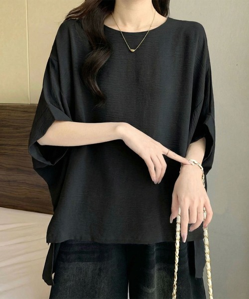 aimoha(アイモハ)の「ドルマンスリーブ ルーズシルエット カットソー (SS)(Tシャツ/カットソー・レディース・ホワイト/ベージュ/ブラック・FREE)」の8枚目の写真