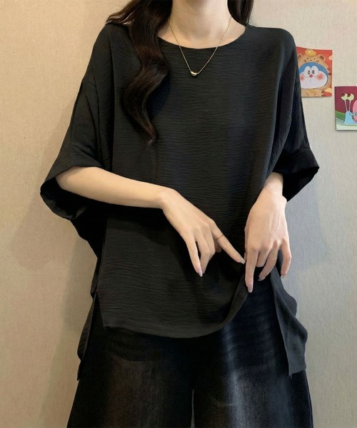 aimoha(アイモハ)の「ドルマンスリーブ ルーズシルエット カットソー (SS)(Tシャツ/カットソー・レディース・ホワイト/ベージュ/ブラック・FREE)」の9枚目の写真