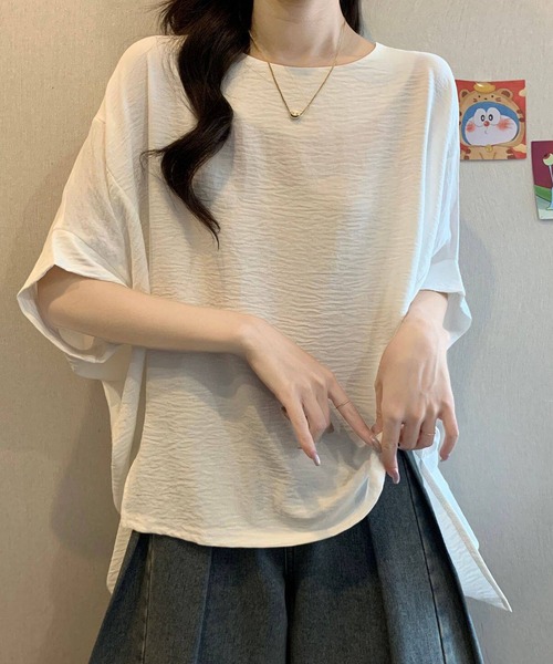 aimoha(アイモハ)の「ドルマンスリーブ ルーズシルエット カットソー (SS)(Tシャツ/カットソー・レディース・ホワイト/ベージュ/ブラック・FREE)」の13枚目の写真