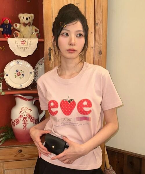 ambler(エムブラー)の「ストロベリー アプリケ刺繍 半袖Tシャツ AS1308 (アイボリー)(Tシャツ/カットソー・レディース・その他・SMALL/MEDIUM/FREE)」の9枚目の写真