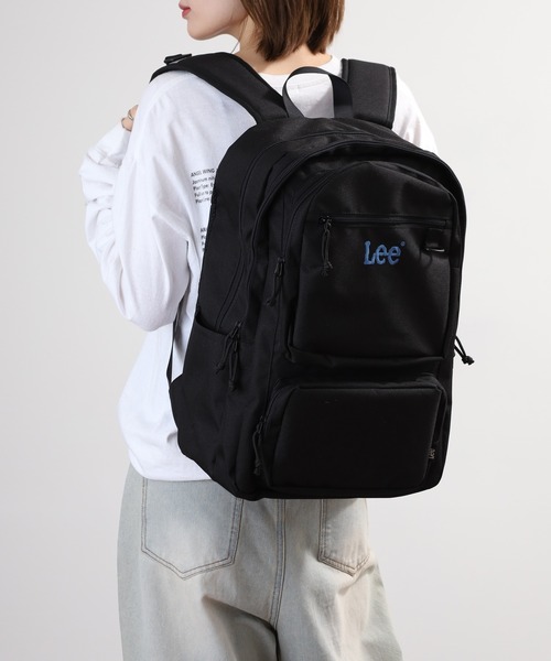 Lee(リー)の「Lee2ポケット2層リュック(バックパック/リュック・メンズ・ブラック×ブルー/ブラック×ホワイト/ライトベージュ・FREE)」の9枚目の写真