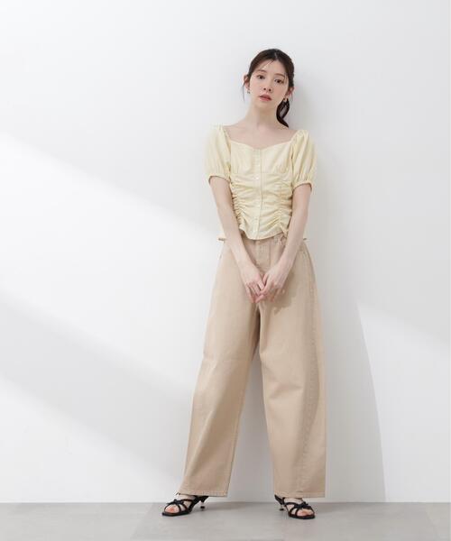 PROPORTION BODY DRESSING(プロポーションボディドレッシング)の「【加藤栞さん着用】<a>ワイドバレルパンツ / 1216139405(その他パンツ・レディース・ベージュ/ブルー系その他/ブルー・MEDIUM/P/S/SMALL)」の6枚目の写真