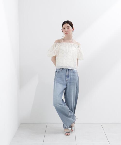 PROPORTION BODY DRESSING(プロポーションボディドレッシング)の「【加藤栞さん着用】<a>ワイドバレルパンツ / 1216139405(その他パンツ・レディース・ベージュ/ブルー系その他/ブルー・MEDIUM/P/S/SMALL)」の6枚目の写真
