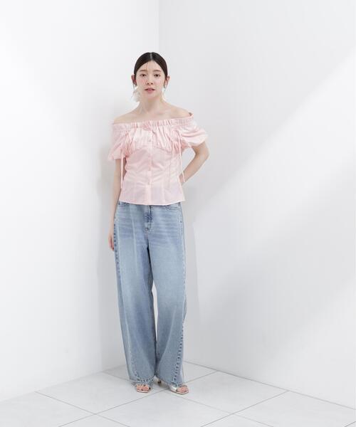 PROPORTION BODY DRESSING(プロポーションボディドレッシング)の「【加藤栞さん着用】<a>ワイドバレルパンツ / 1216139405(その他パンツ・レディース・ベージュ/ブルー系その他/ブルー・MEDIUM/P/S/SMALL)」の9枚目の写真