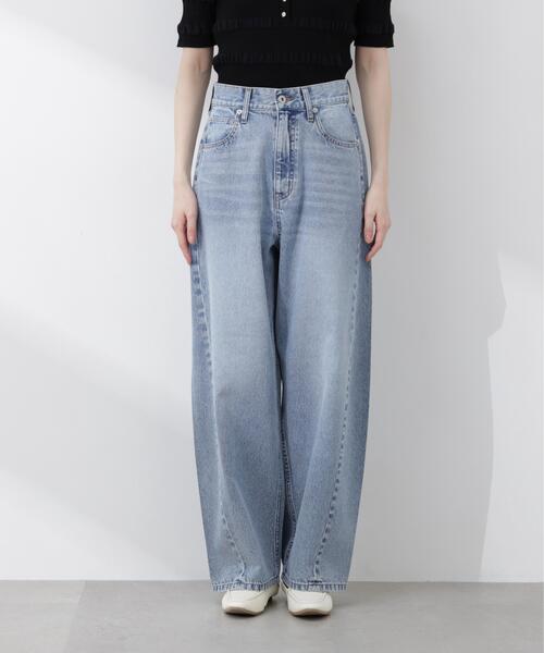 PROPORTION BODY DRESSING(プロポーションボディドレッシング)の「【加藤栞さん着用】<a>ワイドバレルパンツ / 1216139405(その他パンツ・レディース・ベージュ/ブルー系その他/ブルー・MEDIUM/P/S/SMALL)」の12枚目の写真