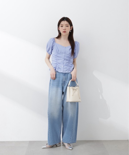 PROPORTION BODY DRESSING（プロポーションボディドレッシング）の「＜ａ＞ワイドバレルパンツ / 1216139405（その他パンツ・レディース・ベージュ/ブルー系その他/ブルー・MEDIUM/P/S/SMALL）」の2枚目の写真