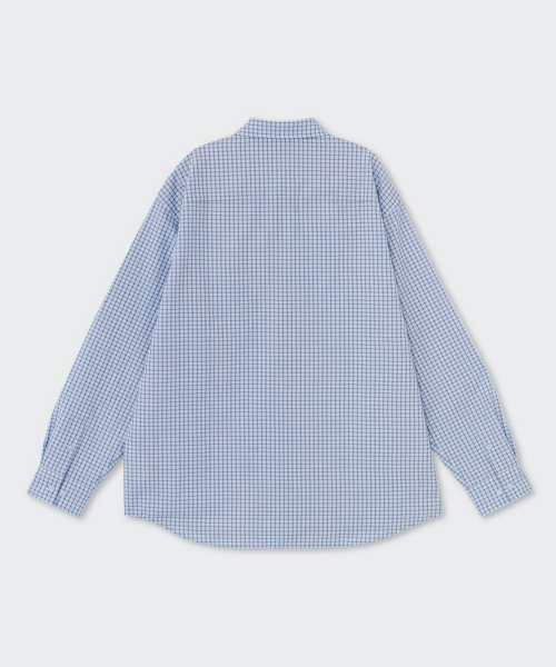 MUSINSA STANDARD（ムシンサスタンダード）の「リラックスドスモールプレイドチェックシャツ [スカイブルー/ネイビー]（シャツ/ブラウス・メンズ・その他・2XL/MEDIUM/SMALL/LARGE/X-LARGE）」の4枚目の写真