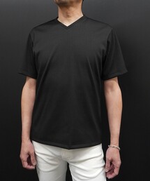 NICOLE selection（ニコルセレクション）の「タックボーダーストライプVネック（Tシャツ/カットソー）」